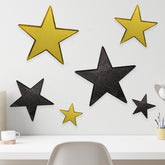 Black & Gold Glitter Star Cutouts